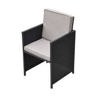 Outdoor Living Havana Wicker Rattan Dining Chair with cushion