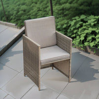 Outdoor Living Havana Wicker Rattan Dining Chair with cushion