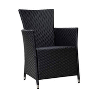 Malibu Set of 2 Outdoor Dining Chairs Furniture Rattan Steel Frame