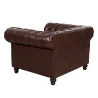 French Provincial Chesterfield Cameron Upholstered Single Lounge Armchair Sofa