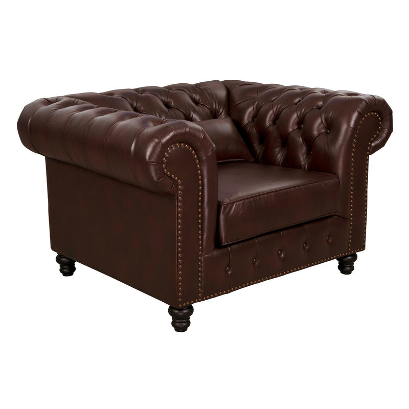 French Provincial Chesterfield Cameron Upholstered Single Lounge Armchair Sofa