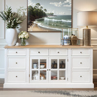 Hamptons Sorrento 2 Glass Door Sideboard Buffet