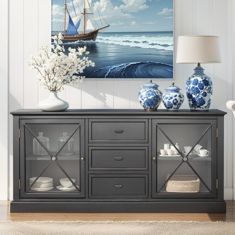 Hamptons Halifax Criss Cross Sideboard Buffet