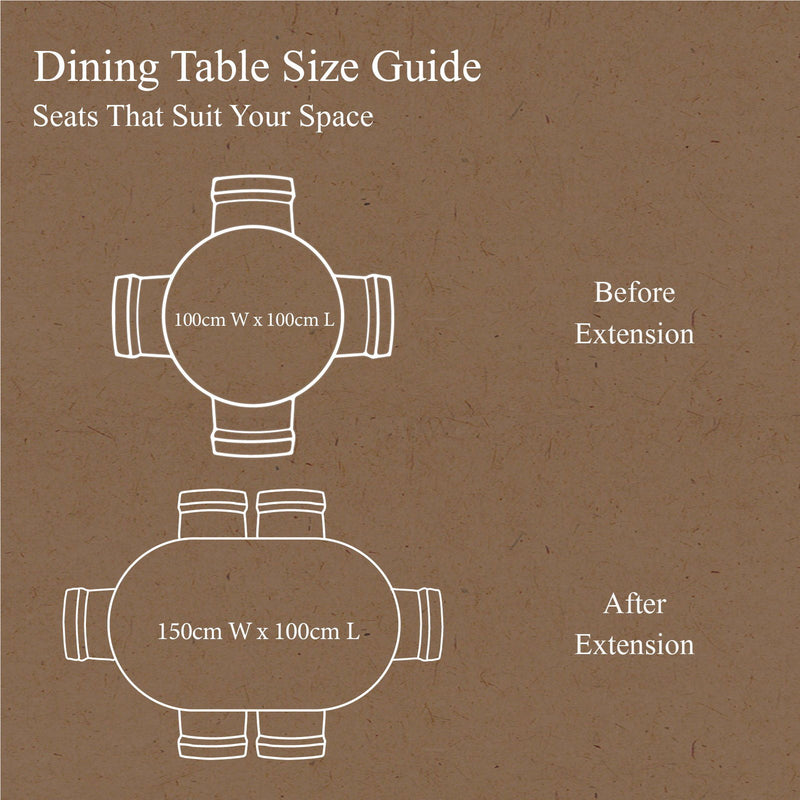 French Provincial Pedestal Round 100-150cm Extendable Dining Table NATURAL ASH 4–6 Seater