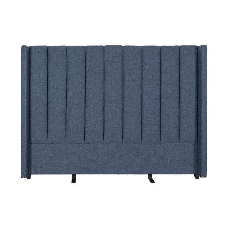 Contemporary Modern Isla Upholstered Winged Queen Bed Headboard