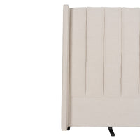 Contemporary Modern Isla Upholstered Winged Queen Bed Headboard