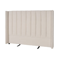 Contemporary Modern Isla Upholstered Winged Queen Bed Headboard