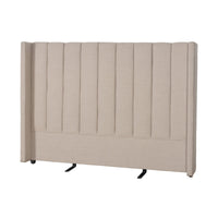 Contemporary Modern Isla Upholstered Winged Queen Bed Headboard