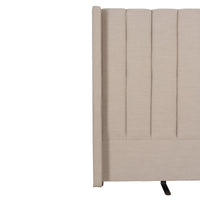 Contemporary Modern Isla Upholstered Winged Queen Bed Headboard