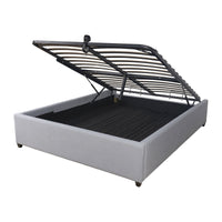 Contemporary Modern Skye Upholstered Storage Gas Lift Queen Bed Base