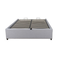 Contemporary Modern Skye Upholstered Storage Gas Lift Queen Bed Base