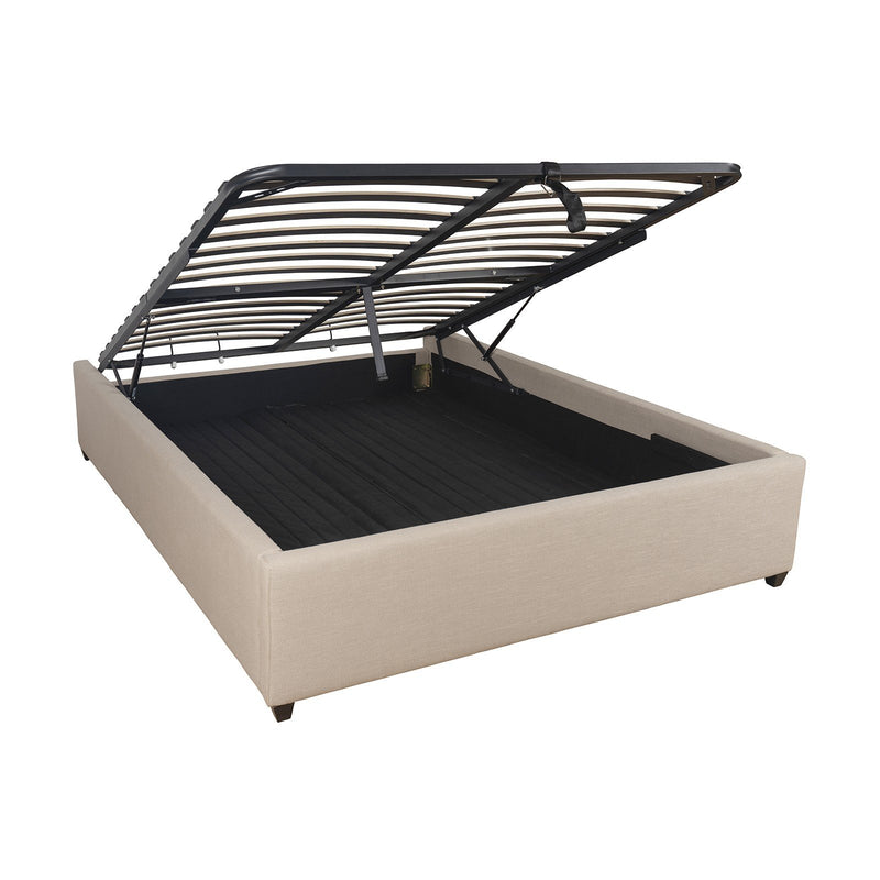 Contemporary Modern Skye Upholstered Storage Gas Lift Queen Bed Base