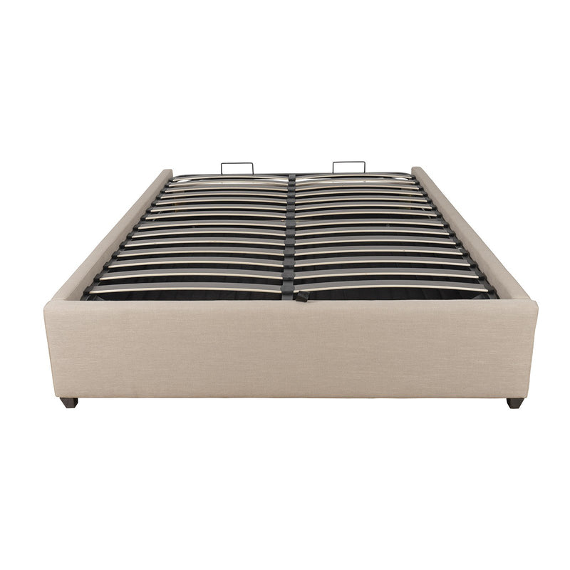 Contemporary Modern Skye Upholstered Storage Gas Lift Queen Bed Base