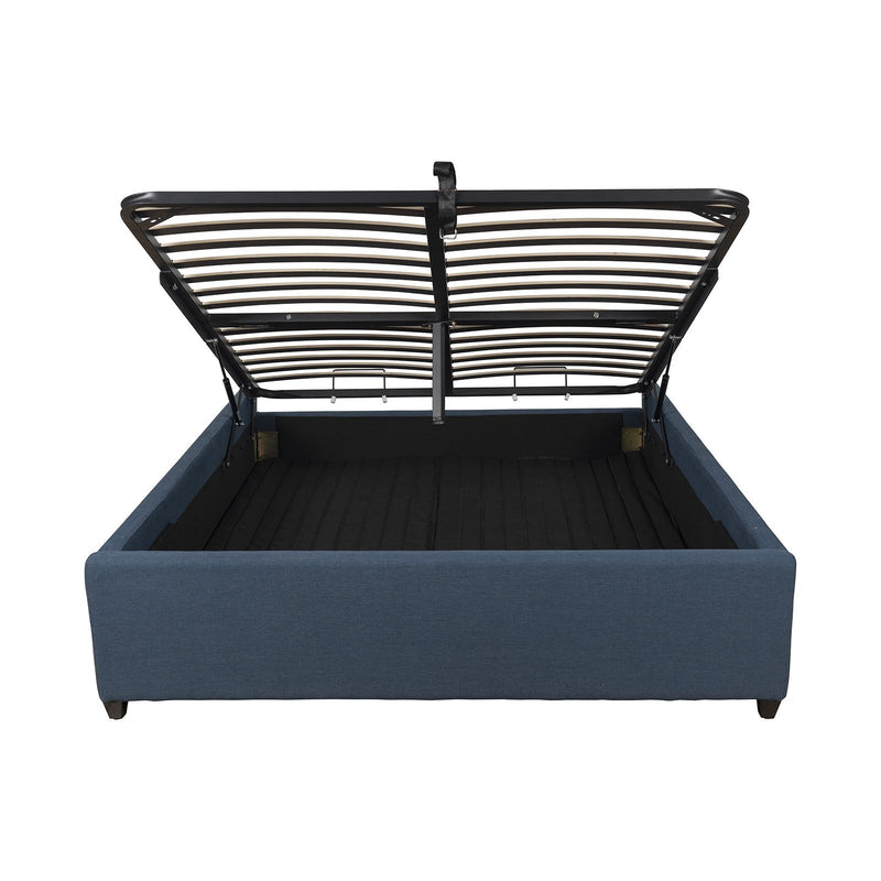 Contemporary Modern Skye Upholstered Storage Gas Lift Queen Bed Base