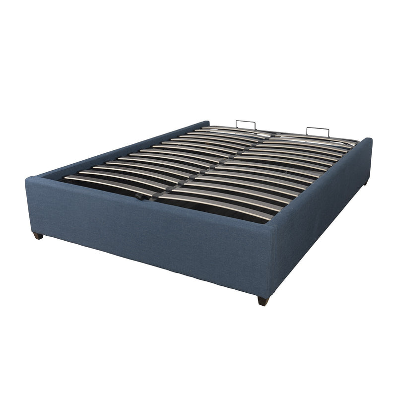 Contemporary Modern Isla Gas Lift Storage Queen Bed Frame