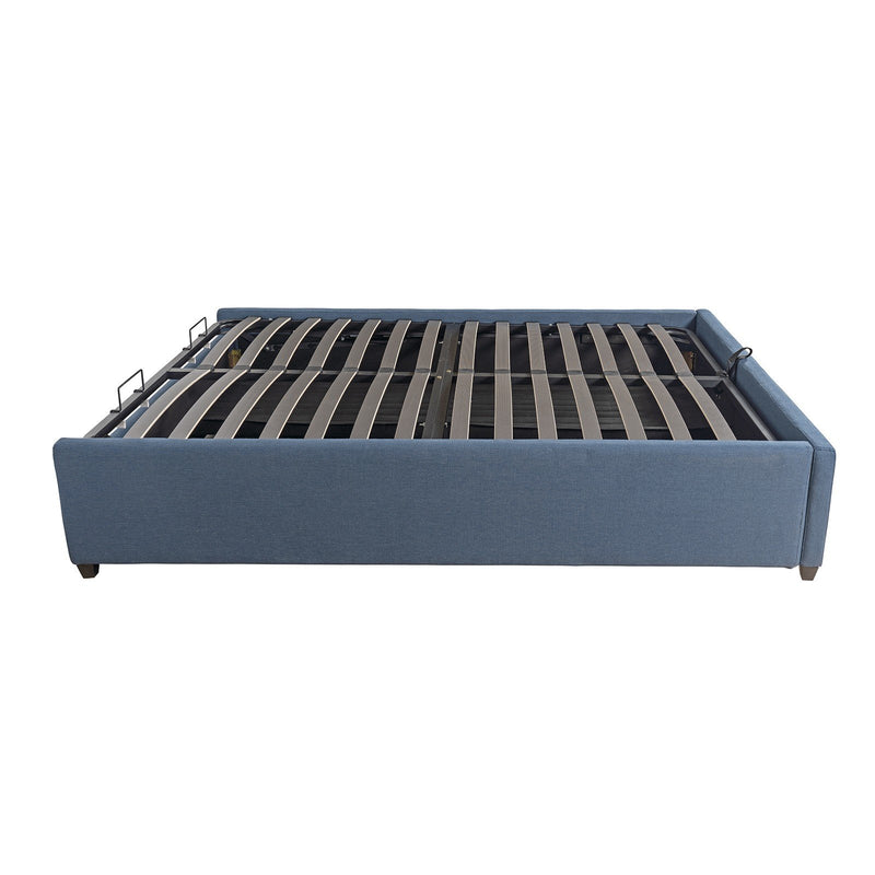 Contemporary Modern Skye Upholstered Storage Gas Lift Queen Bed Base