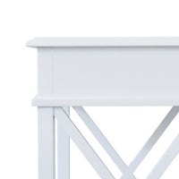 Hamptons Coastal Cross 1 Drawer Bedside Table