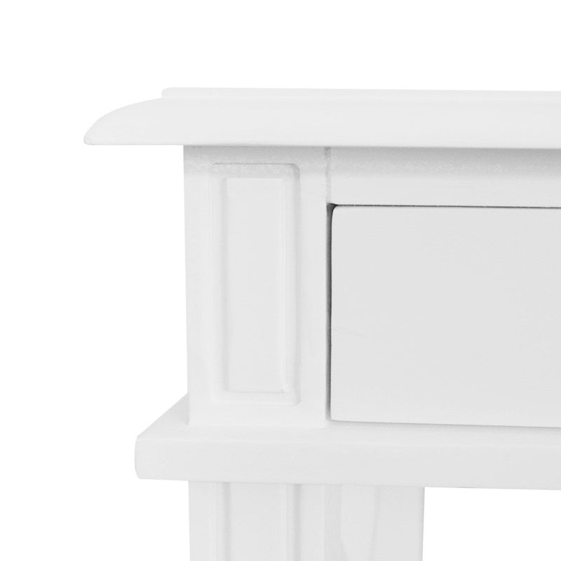 Hamptons Coastal Cross 1 Drawer Bedside Table