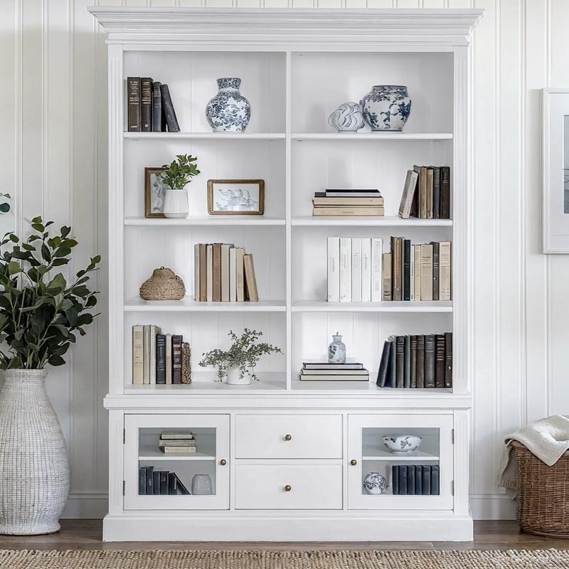 Hamptons Halifax Versatile Bookcase Cabinet