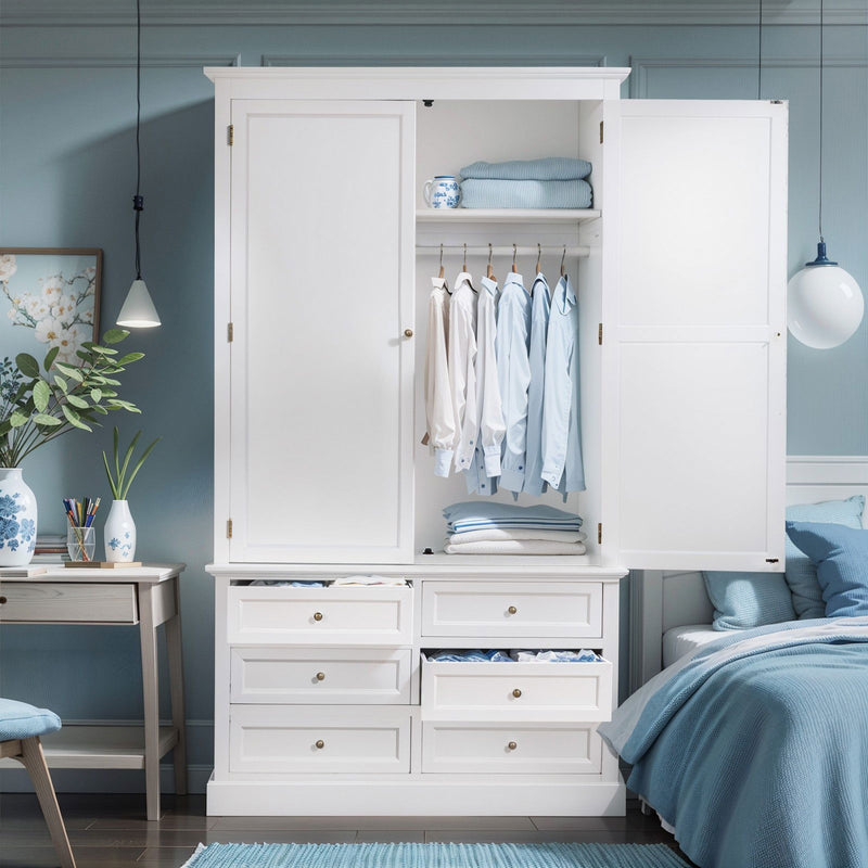 Hamptons Halifax 6 Drawer Wardrobe