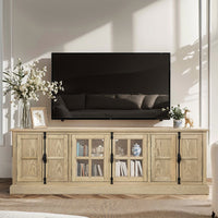French Provincial Rustic Charm Glass-Door TV Entertainment Unit