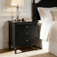 Hamptons Heritage 3 Drawer Bedside Lamp Table