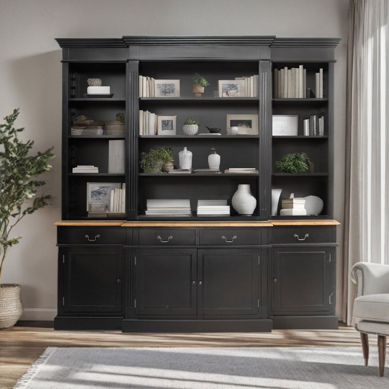 Hamptons Sorrento Buffet and Hutch Sideboard Bookcase Cabinet