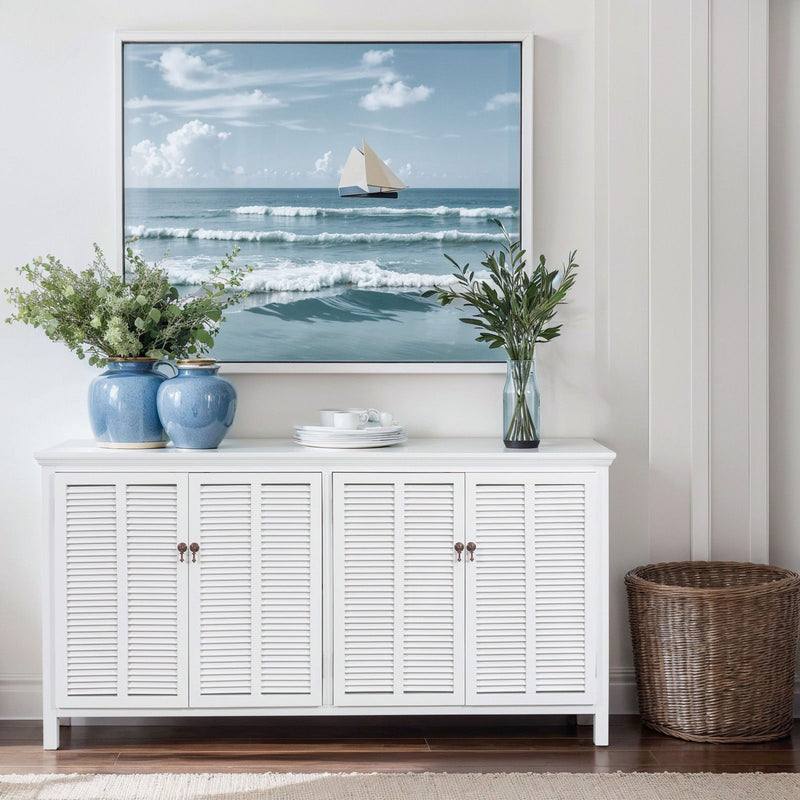 Hamptons Louvre Buffet Sideboard Cabinet