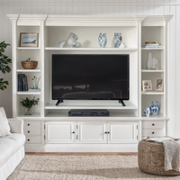 Hamptons Coastal TV Entertainment Wall Unit Cabinet