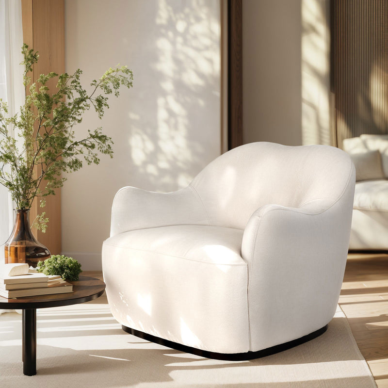 Contemporary Classic Comfort Swivel Upholstered Accent Armchair Chair