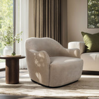 Contemporary Classic Comfort Swivel Upholstered Accent Armchair Chair