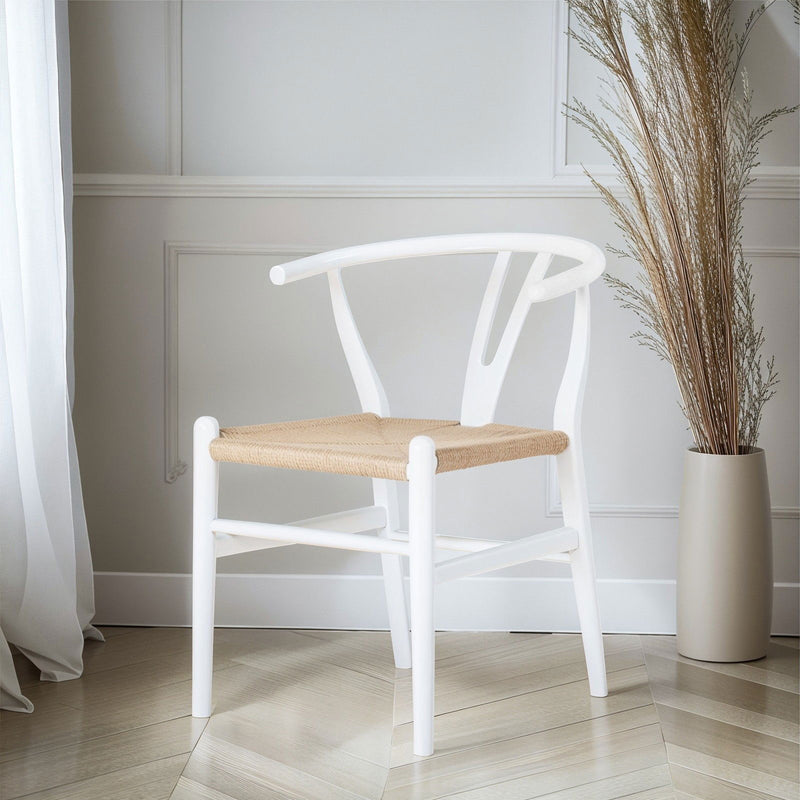 Contemporary Scandinavian Set of 2 Replica Hans Wegner Wishbone Chairs (Factory Second)