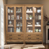 French Provincial Display Cabinet & Bookcase Natural Ash/ Modular Design