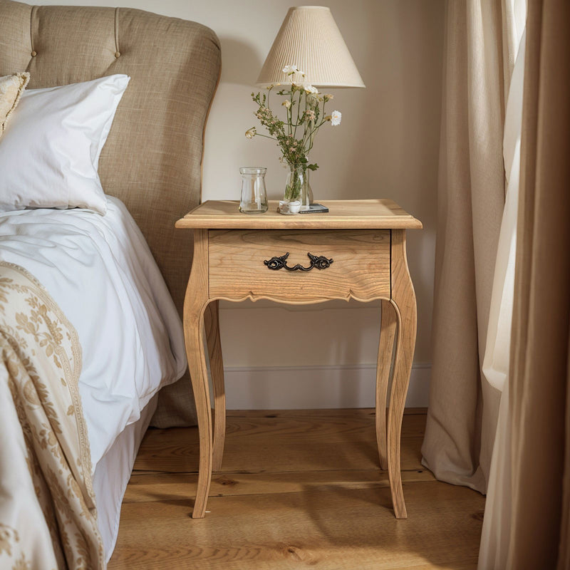 French Provincial Provence 1 Drawer Bedside Table