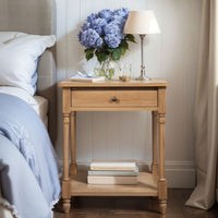 French Provincial Country Bedside Lamp Table