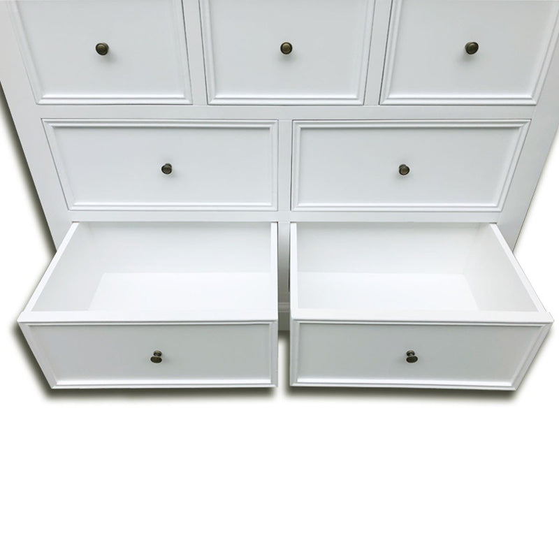 Hamptons Halifax 7 Drawer Chest Tallboy Cabinet