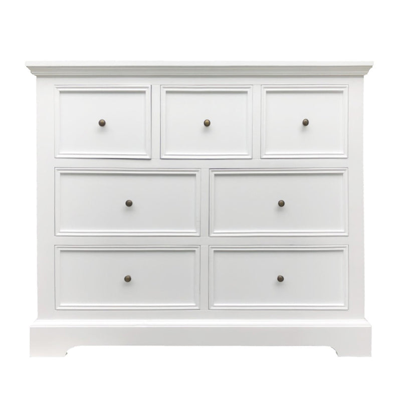 Hamptons Halifax 7 Drawer Chest Tallboy Cabinet