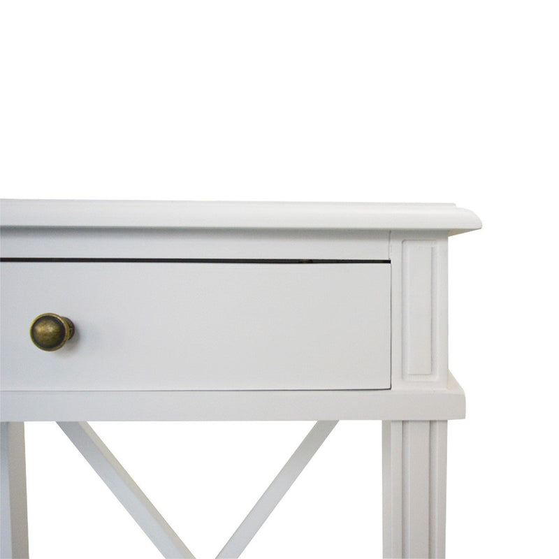 Hamptons Halifax Side Back Cross 3 Drawer Console Hall Table