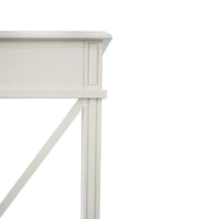 Hamptons Halifax Side Back Cross 3 Drawer Console Hall Table