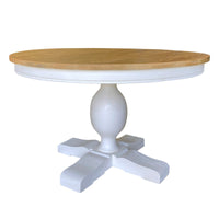 French Provincial Farmhouse 120cm Pedestal Round Dining Table