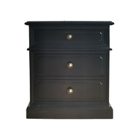 Hamptons Halifax 3 Drawer Bedside Lamp Table