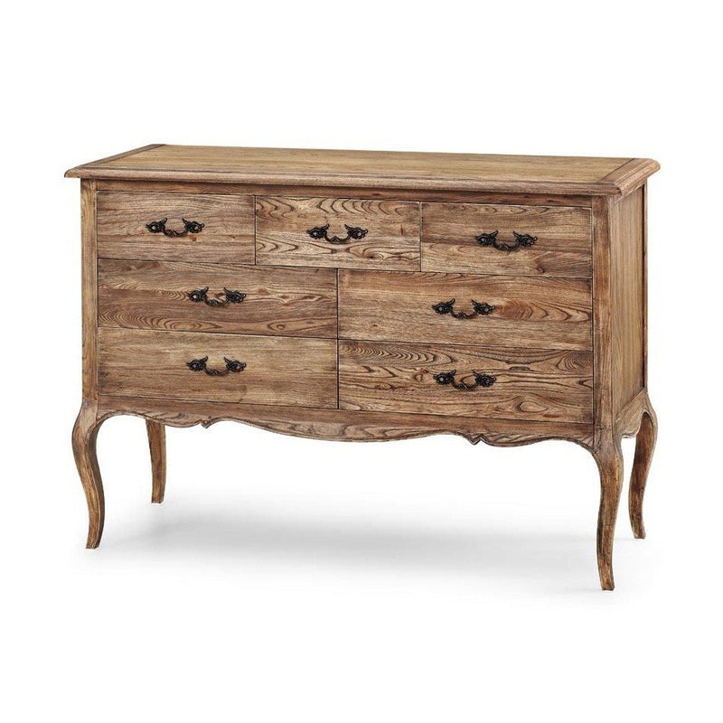 French Provincial Provence 7 Drawer Chest Cabinet