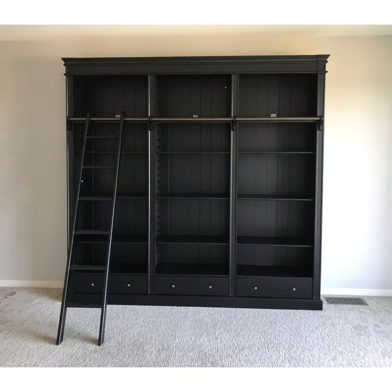 Hamptons Halifax Open Library Bookcase with Ladder