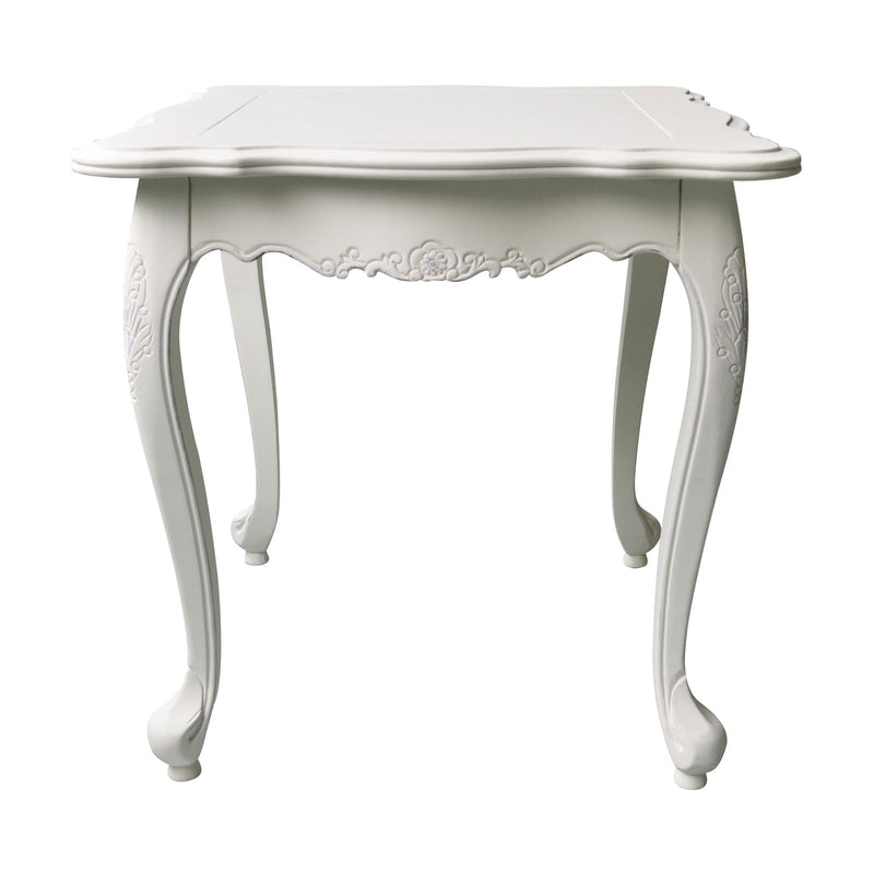 French Provincial Louis Bedside Lamp Table White