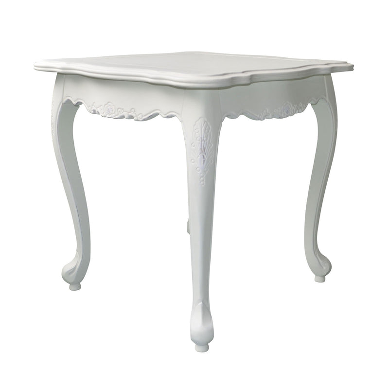 French Provincial Louis Bedside Lamp Table White