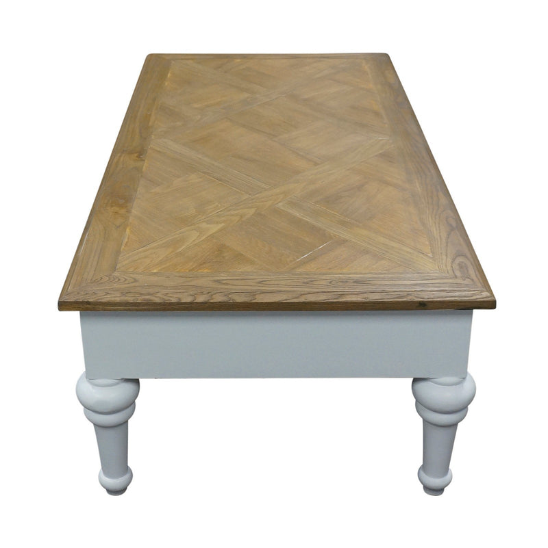 French Provincial Farmhouse Two Drawer Coffee Table