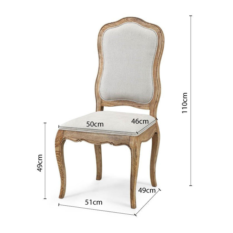 French Provincial Provence Furniture Natural Side Dining Chair