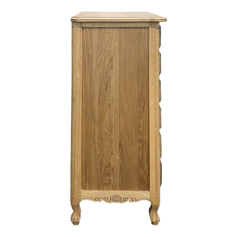 French Provincial Louis 6 Drawer Tallboy Cabinet