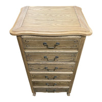 French Provincial Louis 6 Drawer Tallboy Cabinet