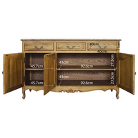 French Provincial Louis Vintage Buffet Cabinet